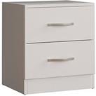 Vida Designs Riano Compact 2 Drawer Bedside Chest - White