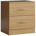 Vida Designs Riano Compact 2 Drawer Bedside Chest - Pine