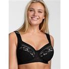 Miss Mary Of Sweden Underwired Cotton Lined Cup Bra - Black