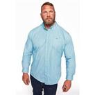 Badrhino Essential Long Sleeve Oxford Shirt - Blue
