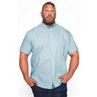 Badrhino Essential Short Sleeve Poplin Shirt - Blue