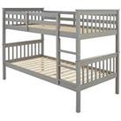 Very Home Novara Bunk Bed - Grey - Fsc Certified - Bed Frame With 2 Premium Mattresses
