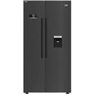 Beko Asd2341Vb Harvestfresh American Style Fridge Freezer With Water Dispenser &Ndash; Black