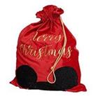 Disney Luxury Red Velvet Disney Christmas Gift Sack - Mickey