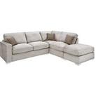 Very Home Chicago Deluxe Fabric Right Hand Corner Sofa With Footstool