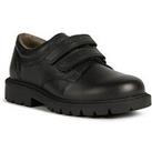 Geox Shaylax Boys Velcro Double Strap School Shoe - Black