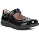 Geox Naimara Girls Patent Velcro Strap School Shoe - Black