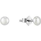 The Love Silver Collection Sterling Silver 5Mm Freshwater Pearl Stud Earrings