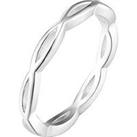 The Love Silver Collection Sterling Silver Textured Twist Dress Ring