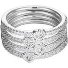 The Love Silver Collection Sterling Silver & Cubic Zirconia Heart Double Band Ring
