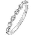 Love Diamond 9Ct White Gold 0.10Ct Diamond Eternity Ring