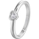 The Love Silver Collection Sterling Silver Cz Heart Ring