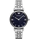 Emporio Armani Womens Two-Hand Stainless Steel Watch