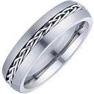 Men'S Titanium Patterned Band Ring