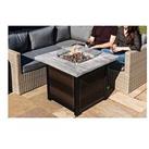 Teamson Home Outdoor Gas Fire Pit Rattan Easy Ignition