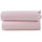 Clair De Lune Pack Of 2 Fitted Pram/Crib Sheets - Pink