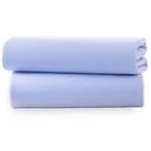 Clair De Lune Pack Of 2 Fitted Pram/Crib Sheets - Blue
