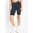 Everyday Athleisure Cross Over Cycling Short - Black