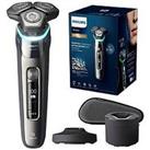 Philips Series 9000 Wet & Dry Men'S Electric Shaver With Charging Station, Quick Cleaning Pod & Travel Case, Ink Black, S9986/55