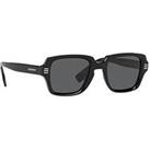 Burberry Rectangle Black Frame Sunglasses - Black