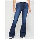 V By Very High Waist Forever Flare Jean - Dark Wash