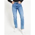 Everyday Authentic Wash Straight Leg Jean With Stretch - Mid Wash