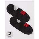 Hugo Bodywear 2 Pack Large Logo Trainer Liner Socks - Black