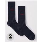 Hugo Bodywear 2 Pack Classic Crew Socks - Navy