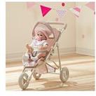 Teamson Kids Olivia'S Little World - Polka Dots Princess Baby Doll Jogging Stroller - Pink & Gre