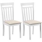 Julian Bowen Pair Of Coast Dining Chairs - White