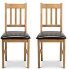 Julian Bowen Coxmoor Set Of 2 Solid Oak Dining Chairs - Oak