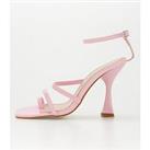 Raid Wide Fit Safiyah Patent Heeled Sandals - Pink