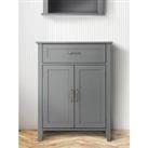Teamson Home Mercer Bathroom Floor Storage Cabinet - Grey