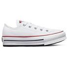 Converse Kids Girls Eva Lift Canvas Platform Ox Trainers - White