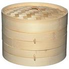 Kitchencraft World Of Flavours Oriental Two Tier Bamboo Steamer And Lid