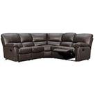 Leighton Leather High Back Recliner Corner Group - Brown