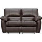 Leighton Leather 2 Seater High Back Power Recliner Sofa - Brown - Fsc Certified