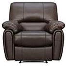 Leighton Leather Power High Back Recliner Armchair - Brown - Fsc Certified