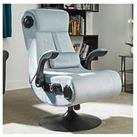 X Rocker Play Deluxe Silver 4.1 Multi-Stereo Audio Media Chair With Vibration