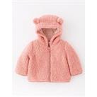 Mini V By Very Baby Girl Jersey Lined Fleeced Jacket - Pink