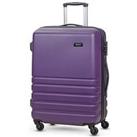 Rock Luggage Byron 4 Wheel Hardsell Medium Suitcase - Purple
