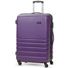 Rock Luggage Byron 4 Wheel Hardsell Large Suitcase - Purple