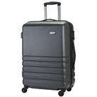 Rock Luggage Byron 4 Wheel Hardsell Medium Suitcase - Charcoal