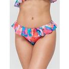 V By Very Frill Mid Rise Brief - Print