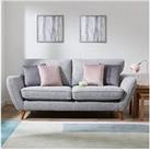 Very Home Perth Fabric 3 Seater Sofa - Silver