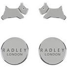 Radley London Ladies Silver Leaping Dog Twin Pack Stud Earrings