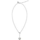 Radley Ladies Silver Plated Drop Bobble Heart Necklace