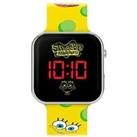 Nickelodeon Spongebob Yellow Led Watch With Printed Silicone Strap