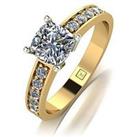 Moissanite Lady Lyndsey Moissanite 9Ct Yellow Gold 1.35 Cushion Solitaire Ring