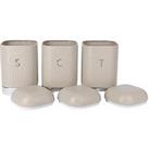 Kitchencraft Lovello Tea, Coffee And Sugar Storage Canisters - Latte
